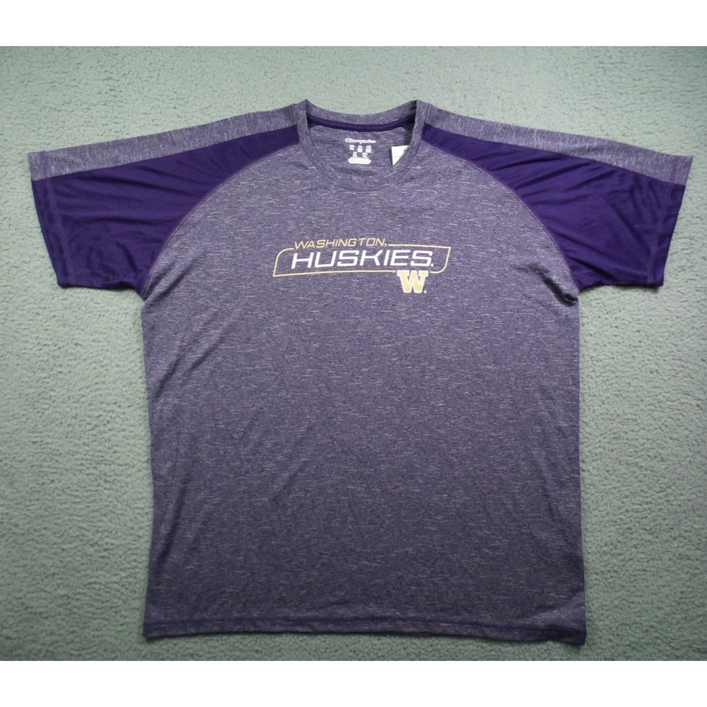 University Of Washington Huskies Shirt Mens Size 2XL Purple Champion Elite NWT